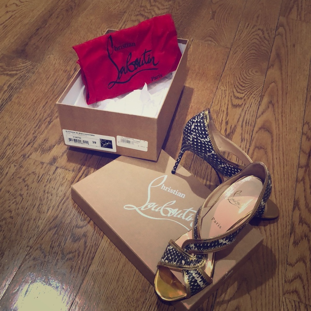 Louboutin snakeskin stilettos